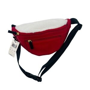 NWT Mrs Claus Red Holiday Fanny Pack Bag